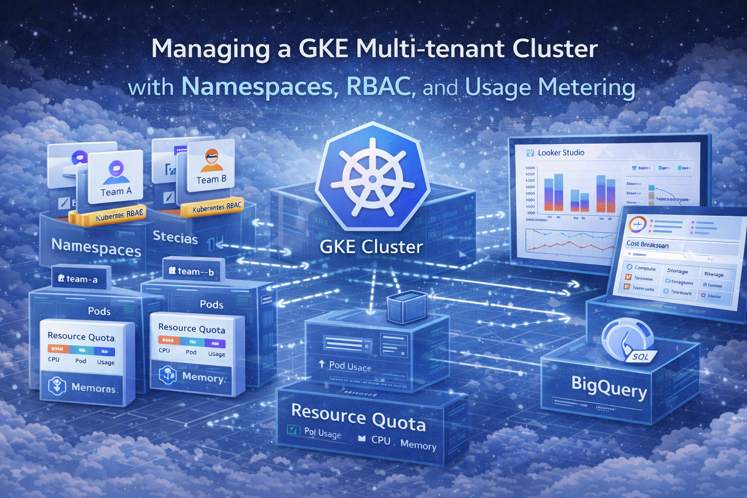 Managing a Multi-Tenant GKE Cluster with Namespaces, RBAC, and Usage Metering