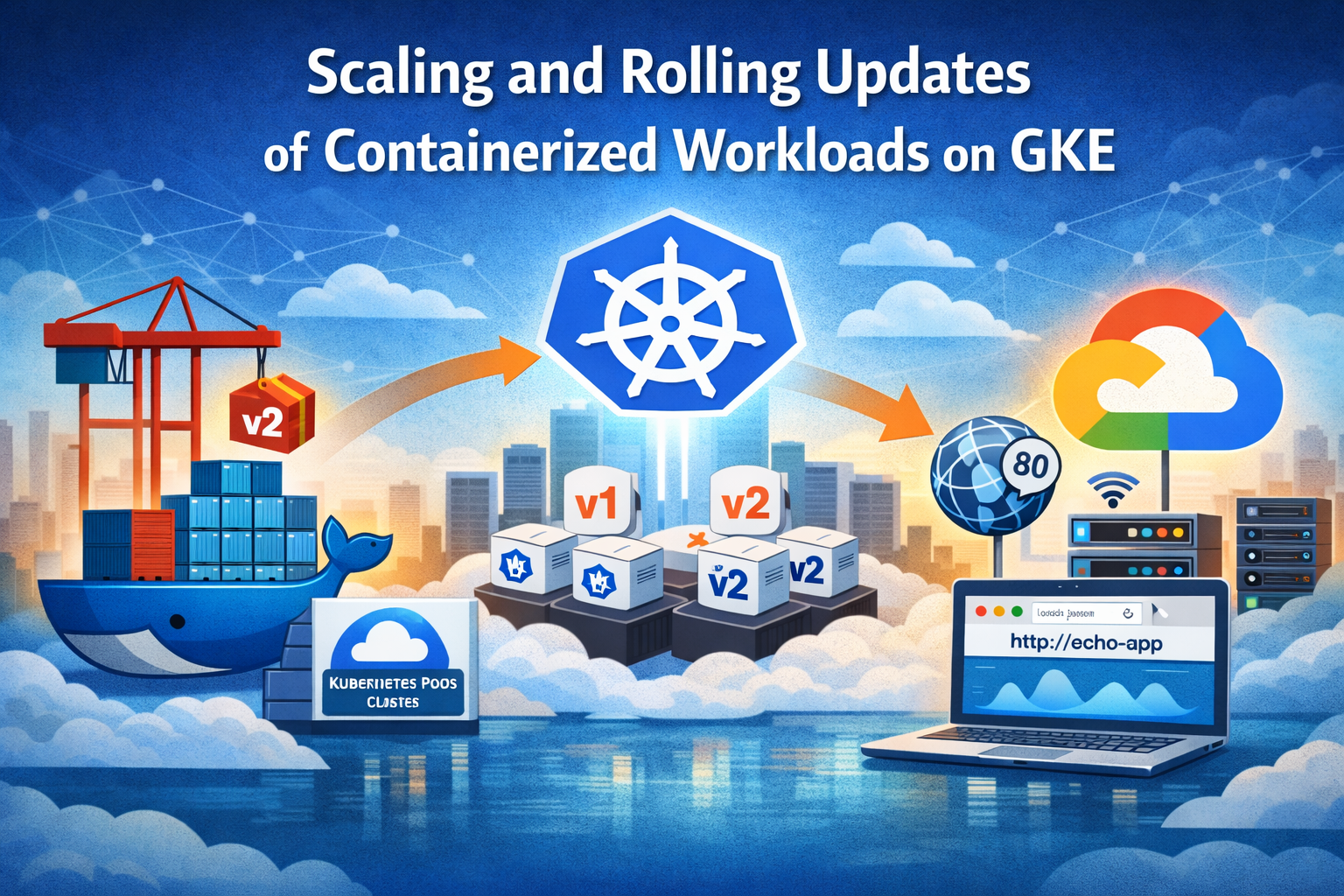 Scaling and Rolling Updates of Containerized Workloads on GKE