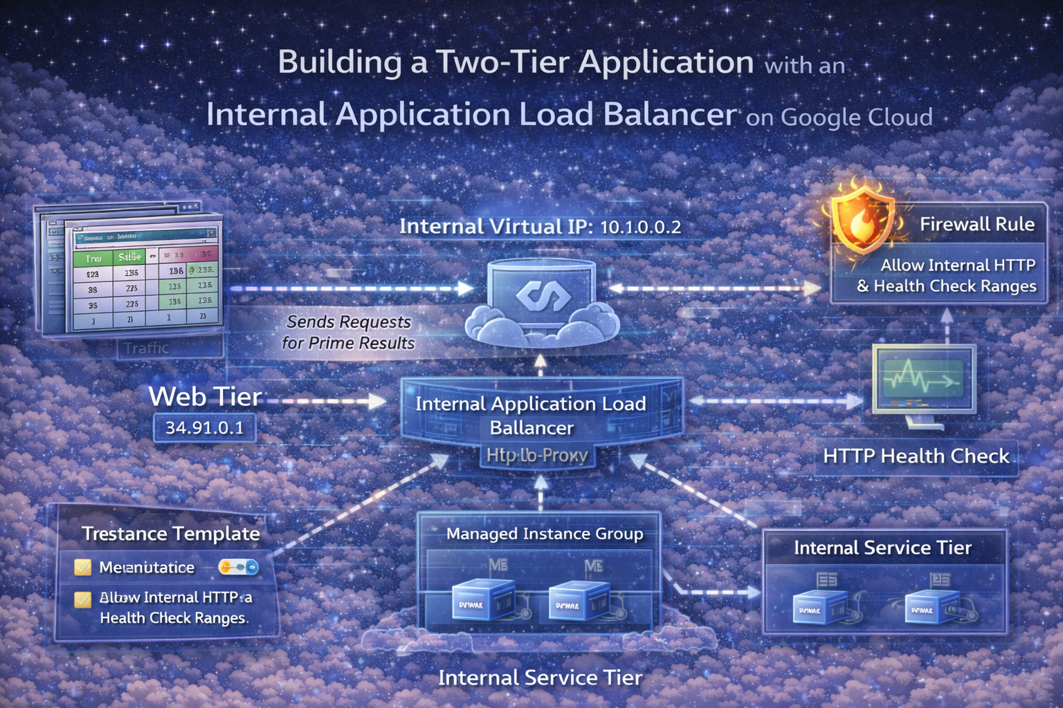 Building a Two-Tier Application with an Internal Application Load Balancer on Google Cloud