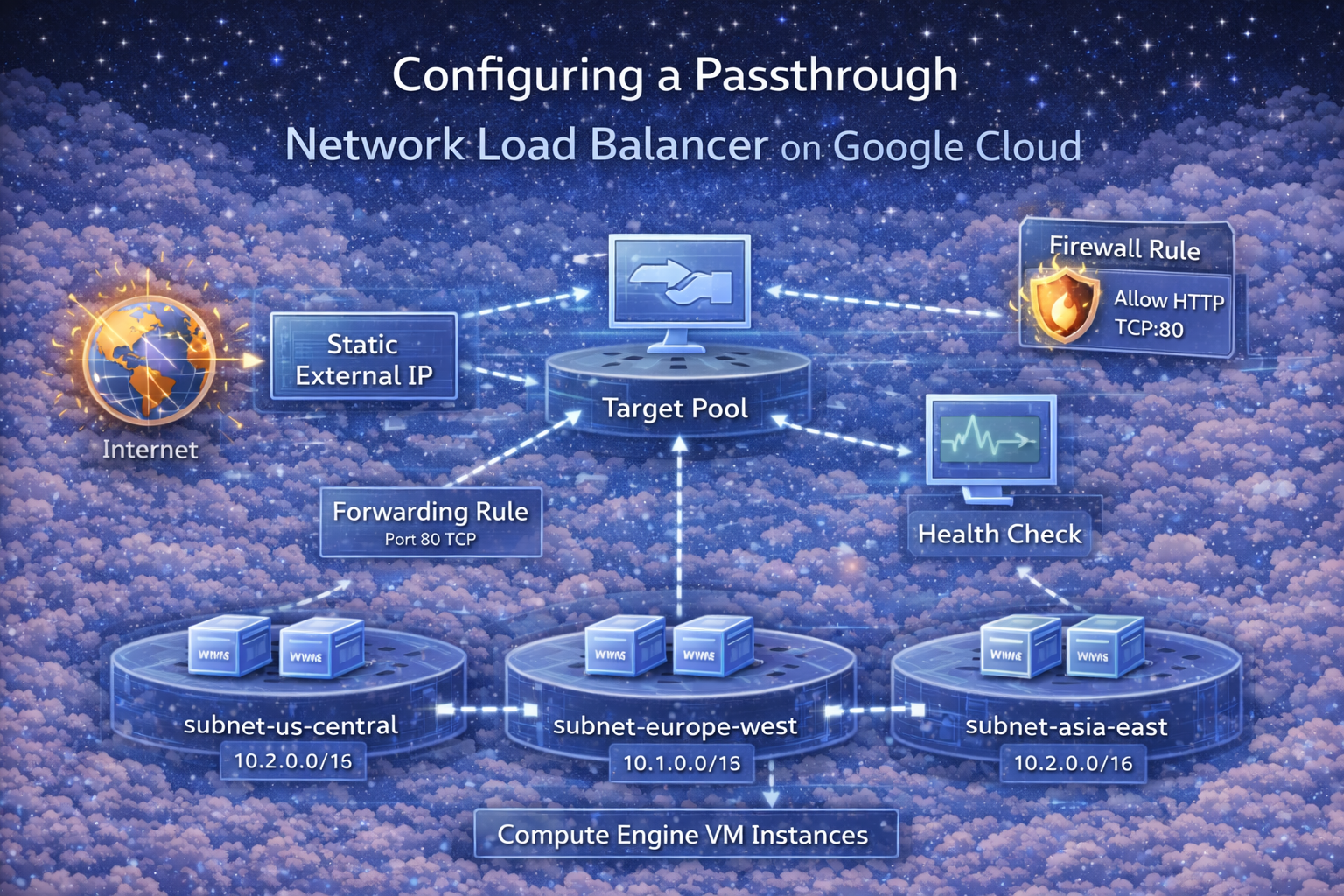 Configuring a Passthrough Network Load Balancer on Google Cloud