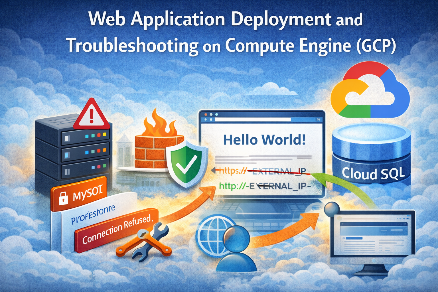 Web Application Deployment and Troubleshooting on GCP