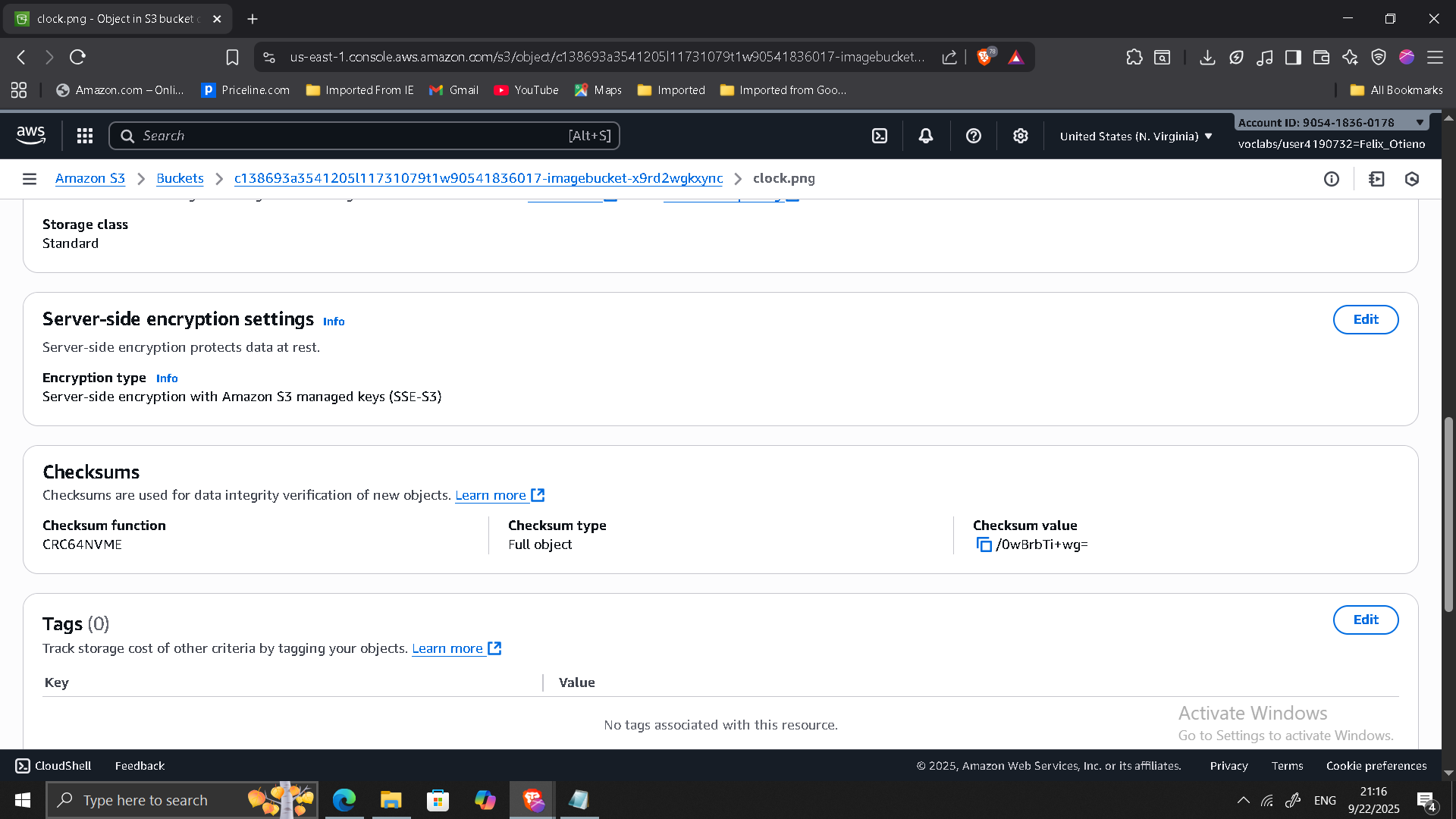S3 Default Encryption Screenshot