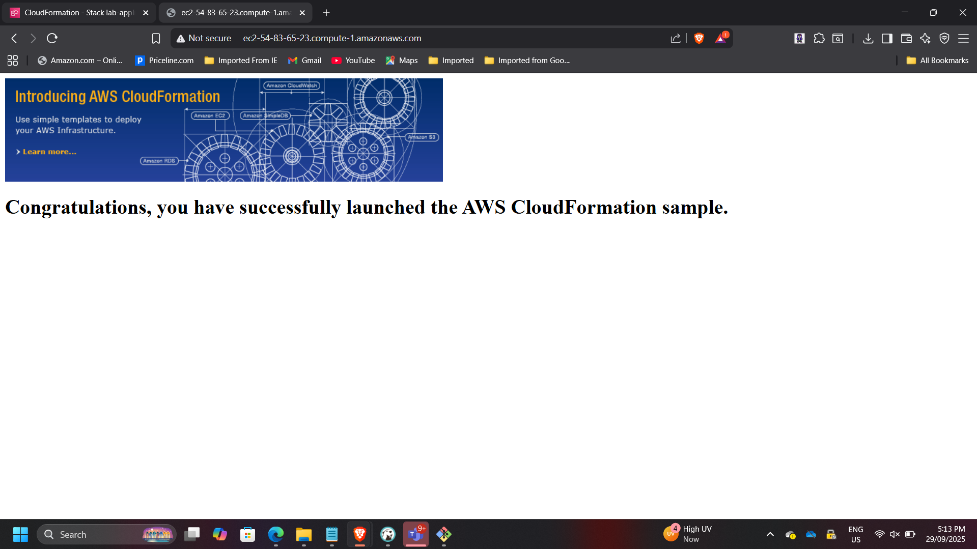 Web Application Running