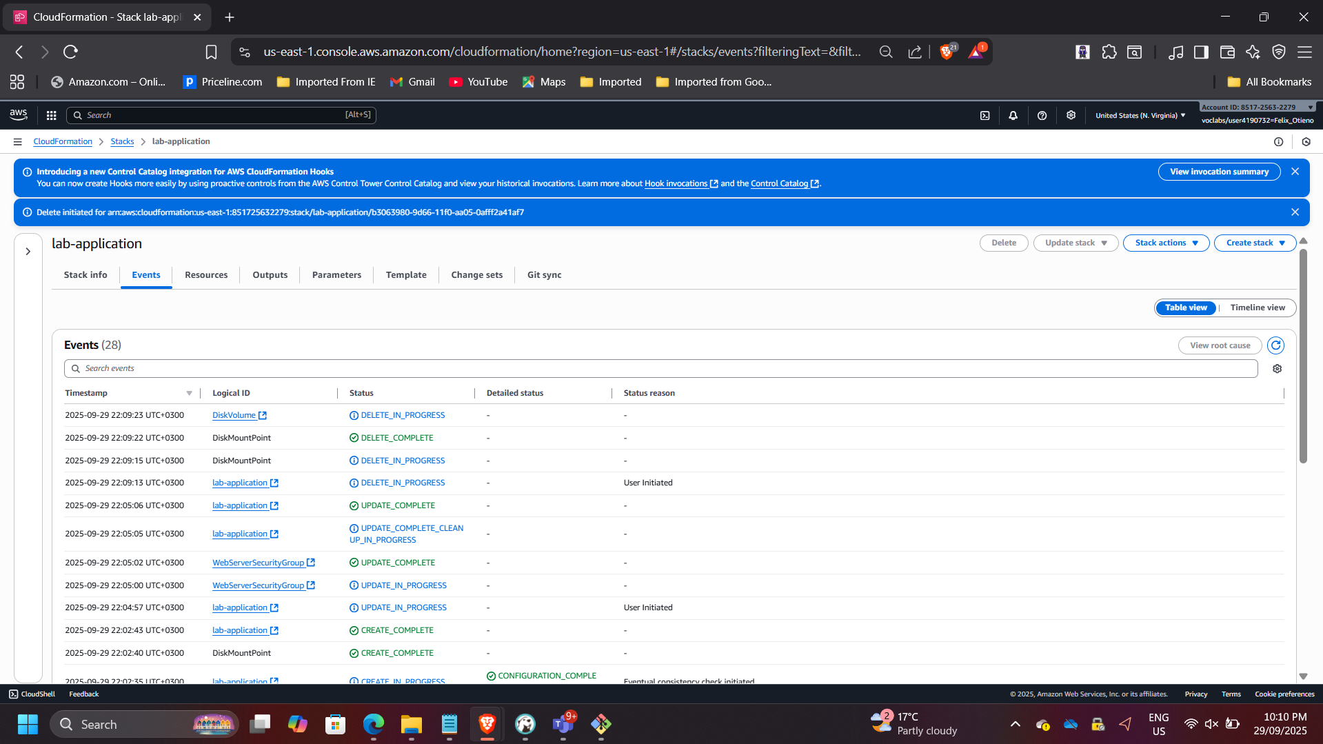Stack Deletion Events