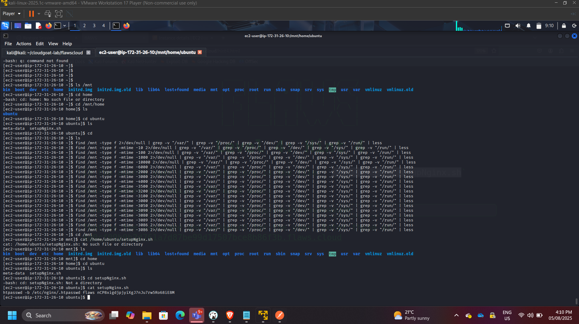 Recovered Sensitive Files