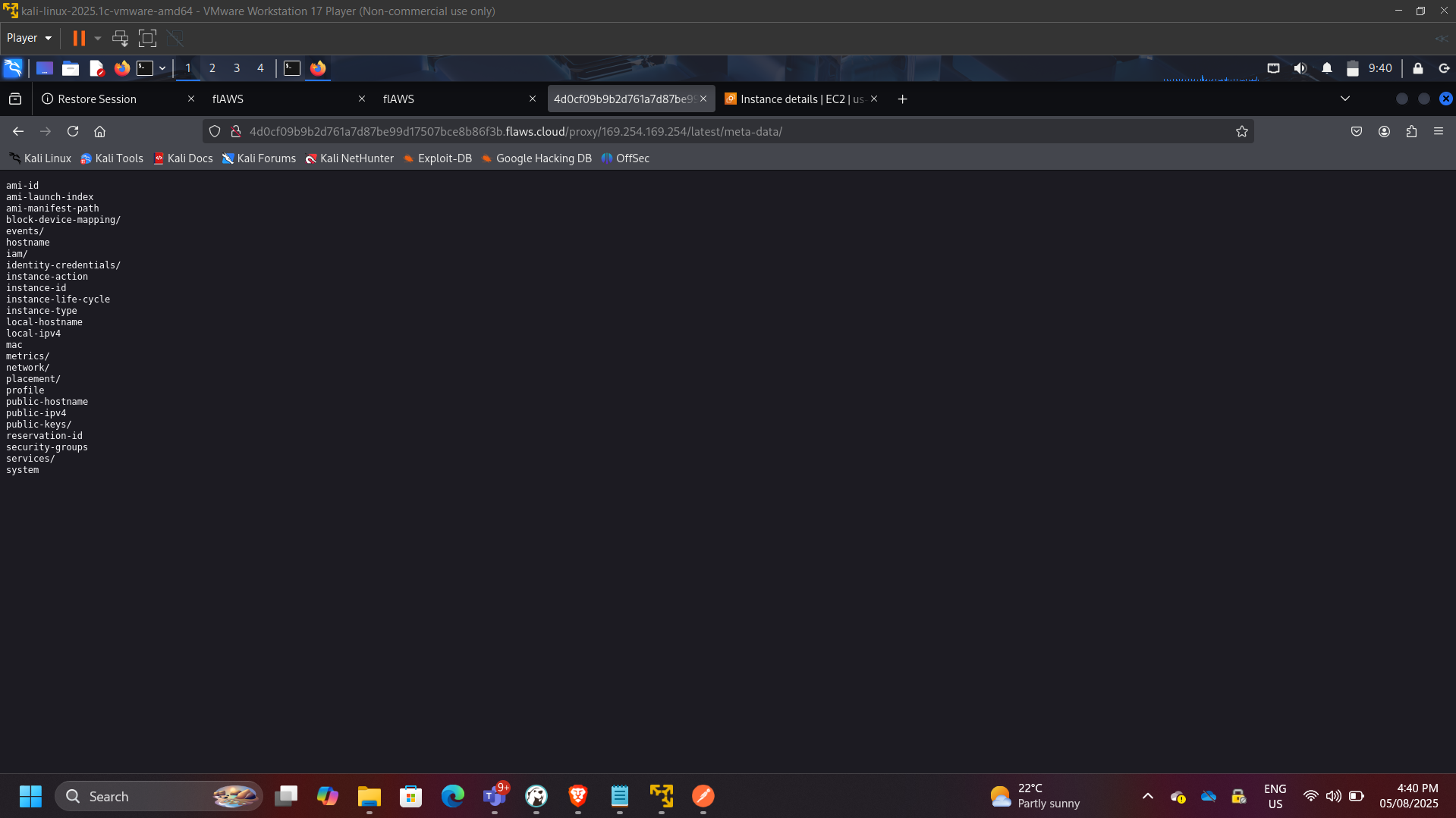 Metadata Service Role Enumeration