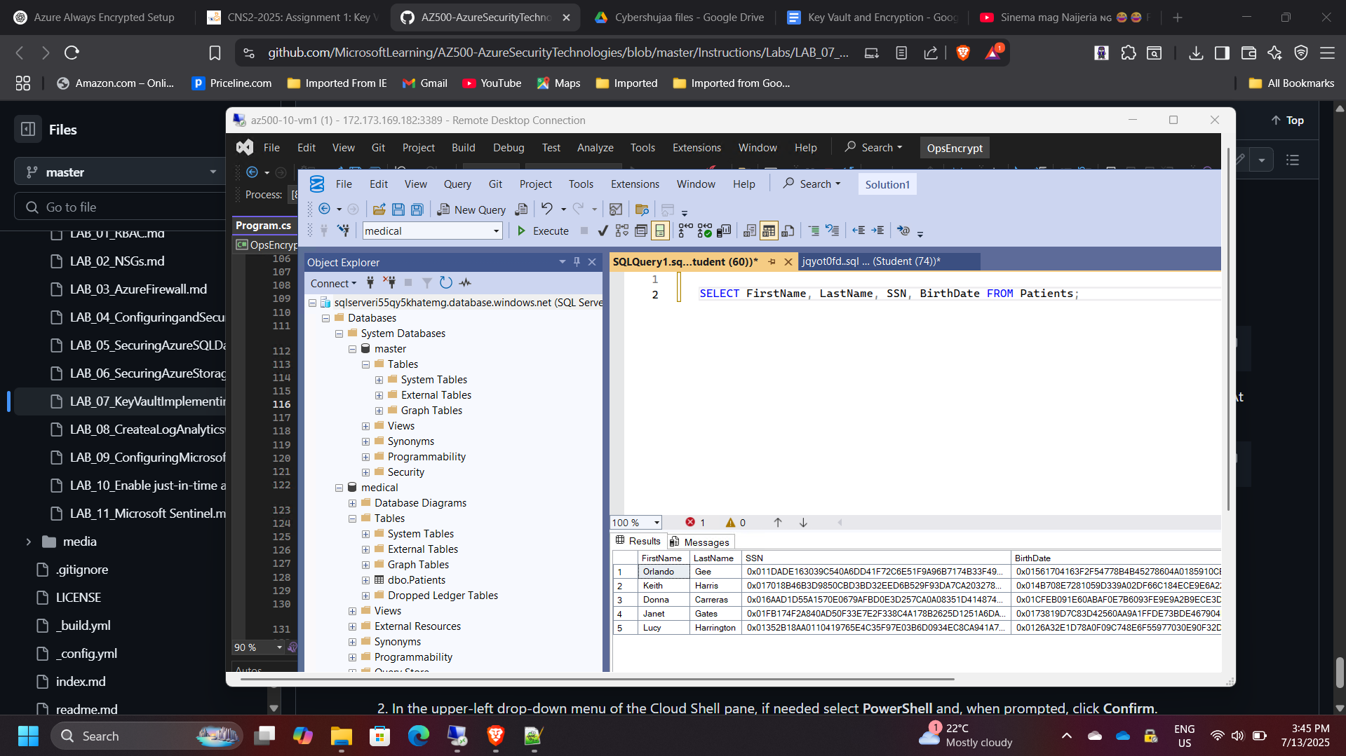 Encrypted Data Demonstration