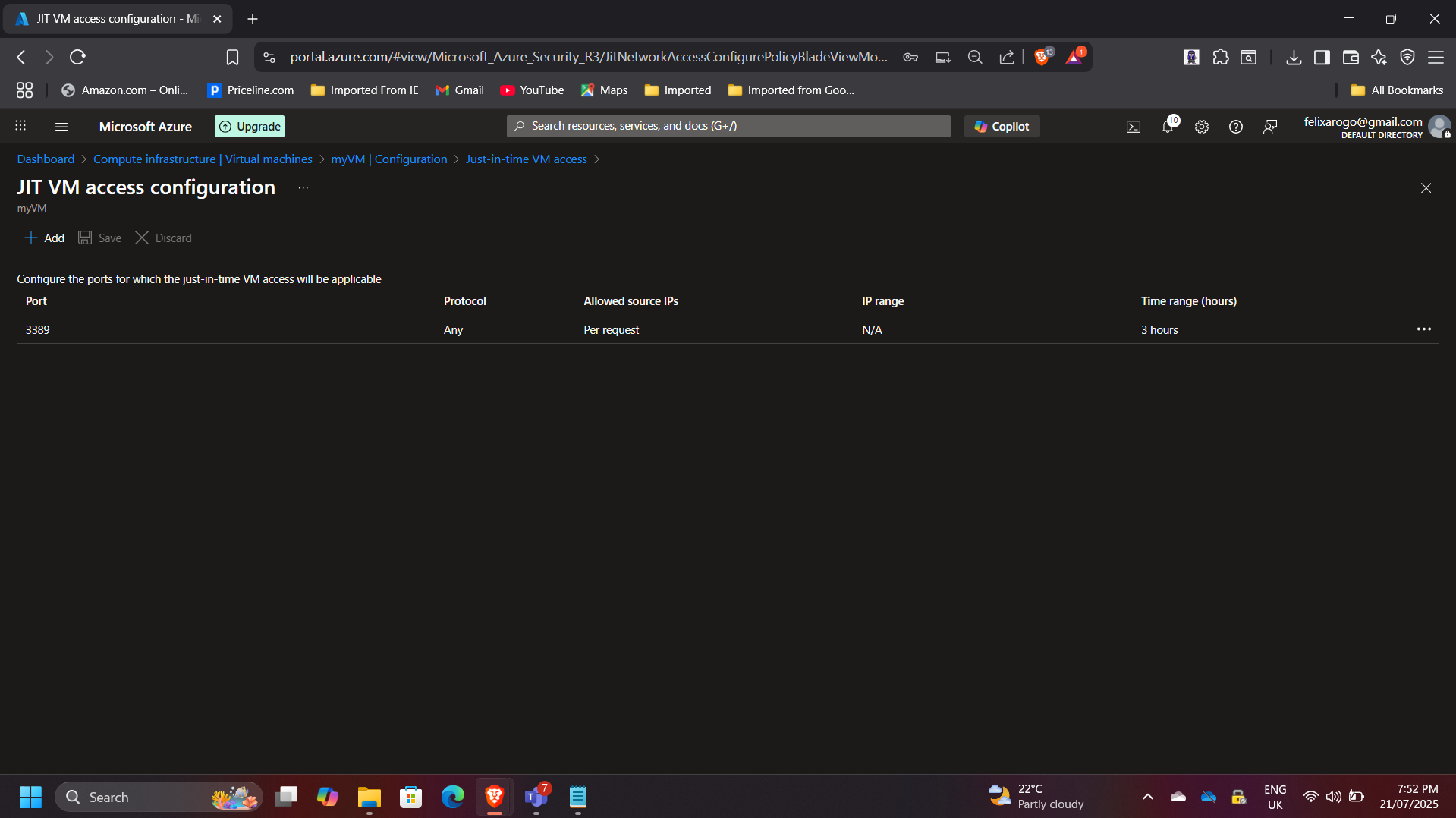 JIT Access Configuration