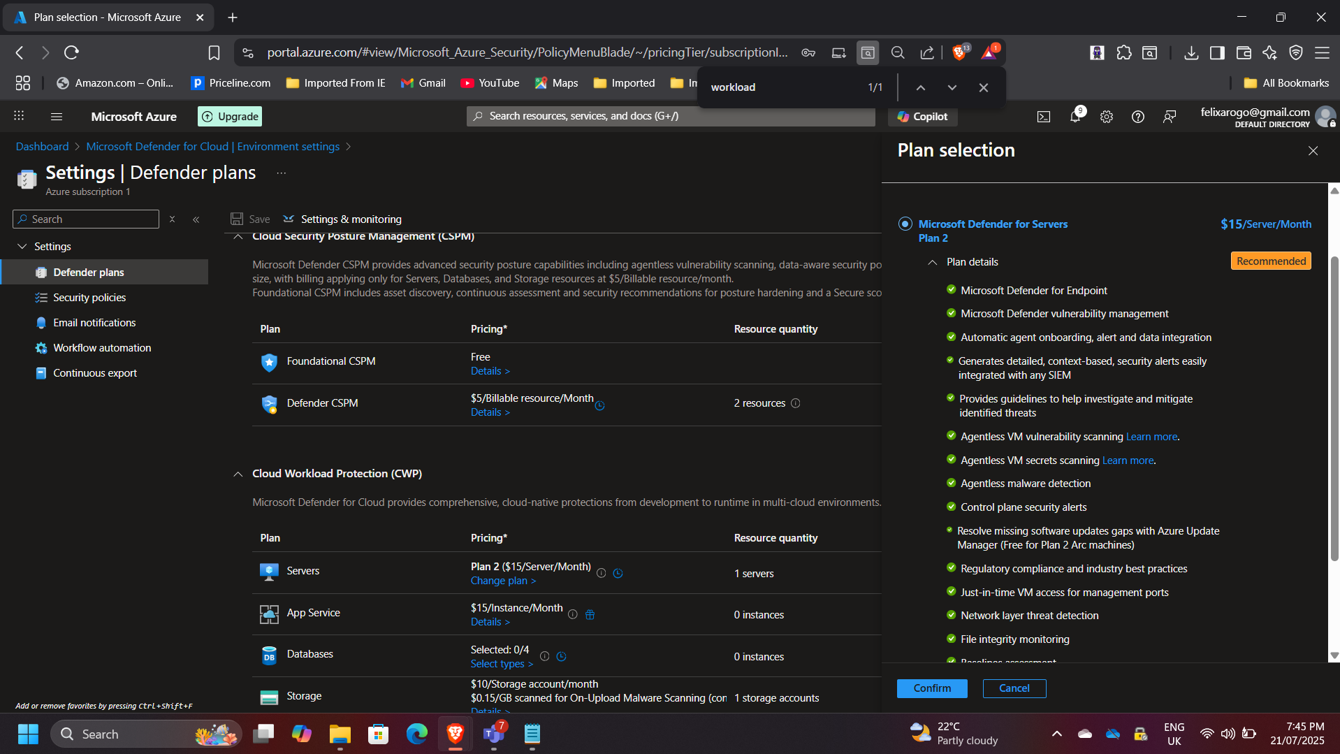 Defender for Cloud Dashboard