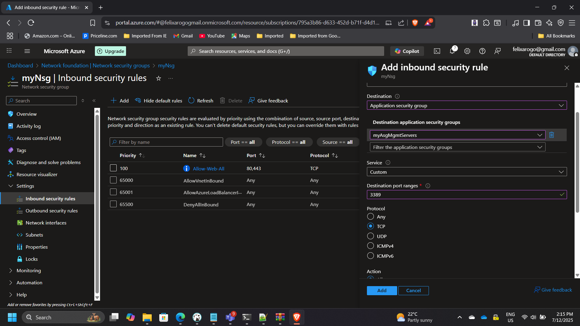 VM Association with ASG