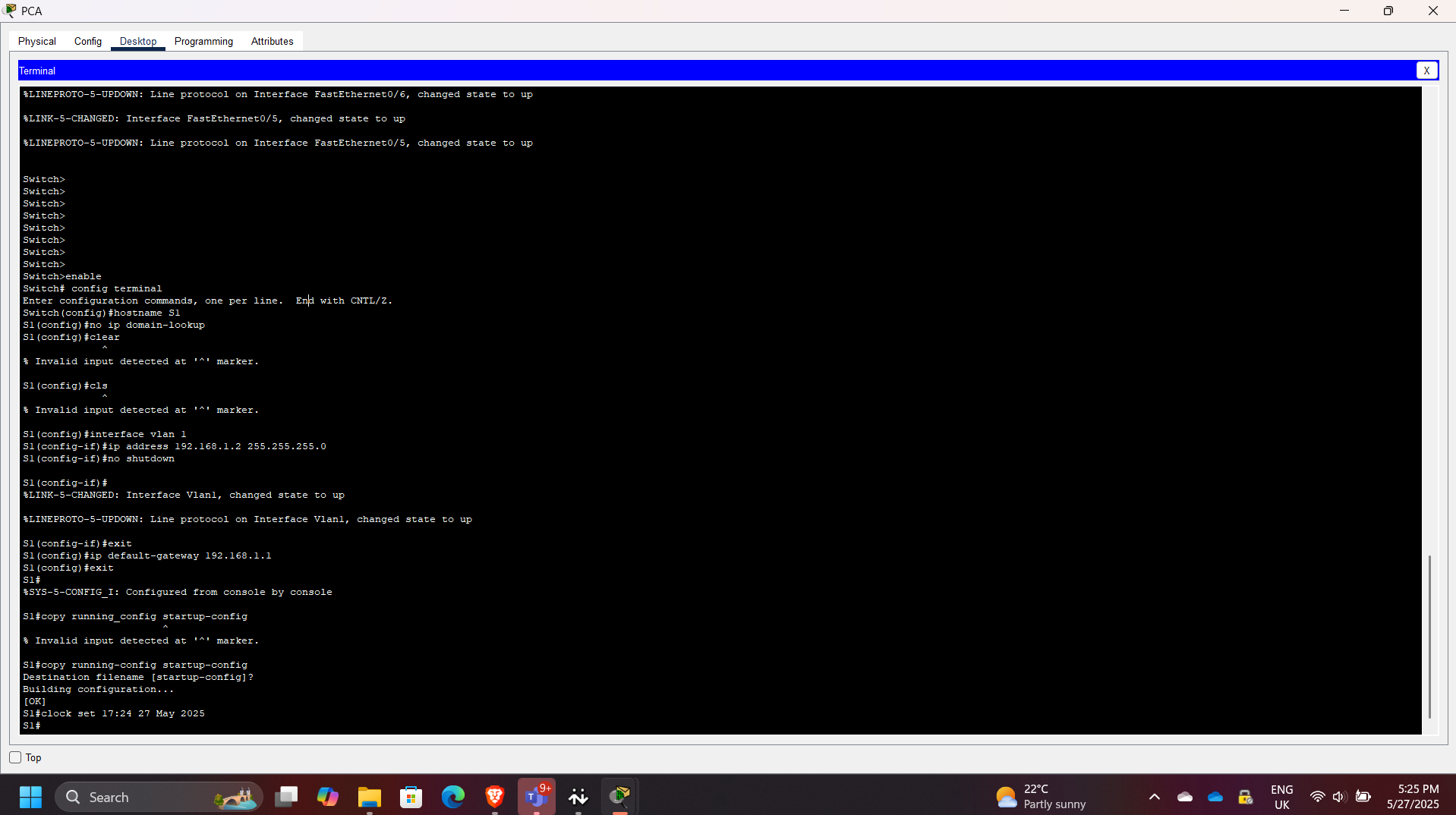 Switch Configuration