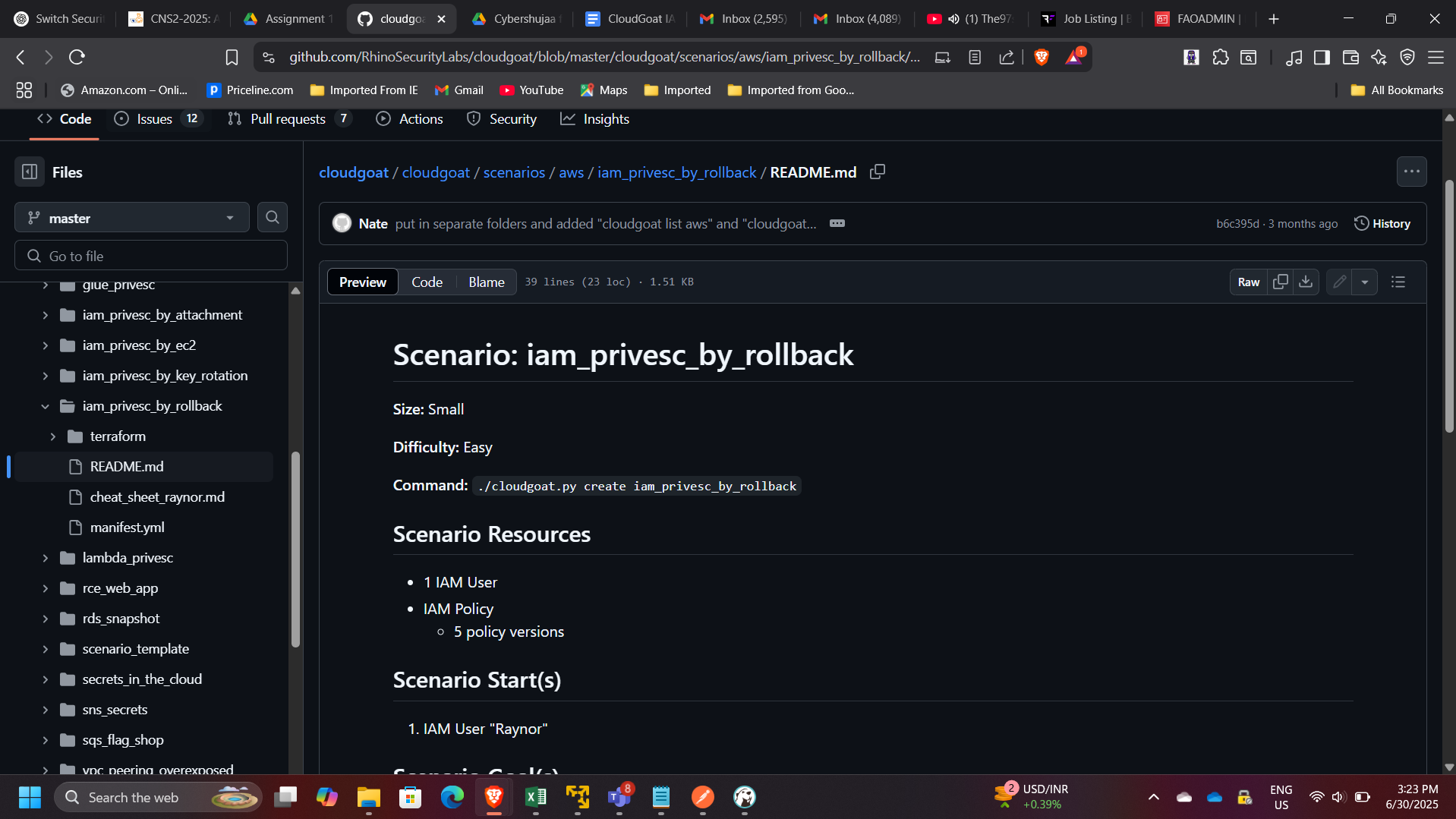 Scenario Description in CloudGoat Docs