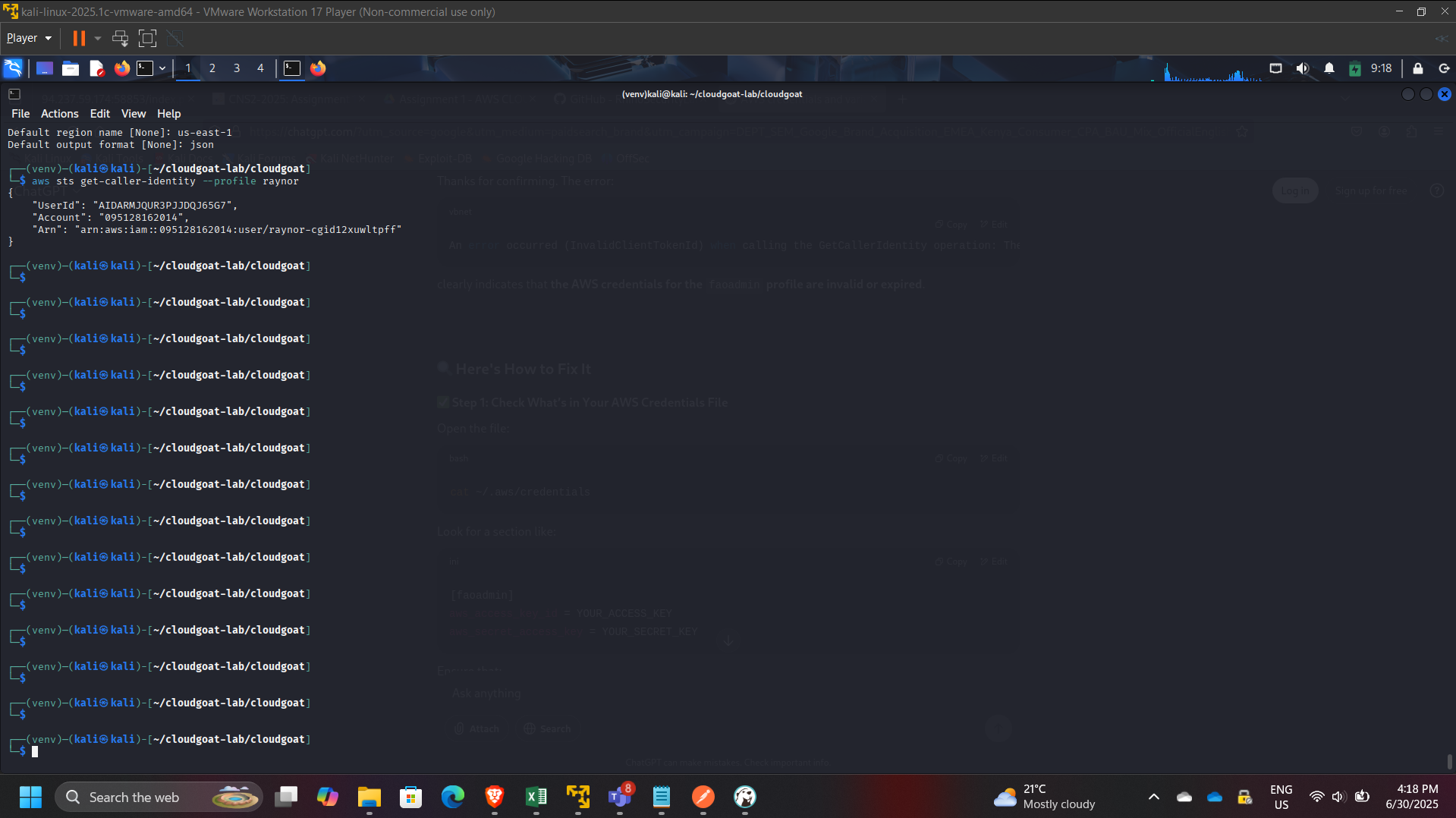 Caller Identity Output