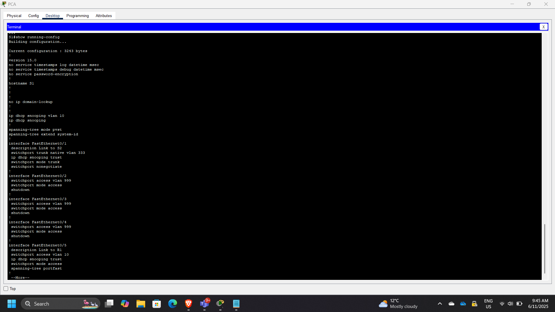 Disabled Unused Ports