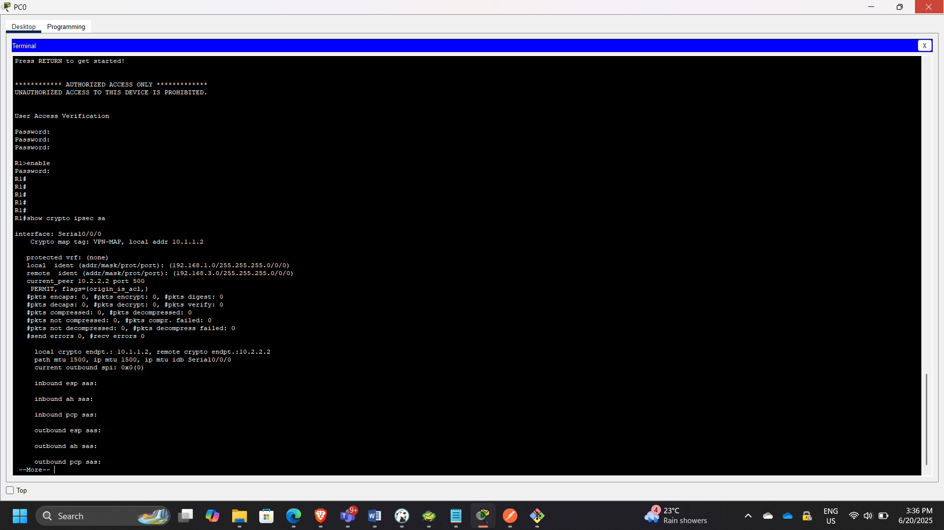 IPsec SA Before Traffic