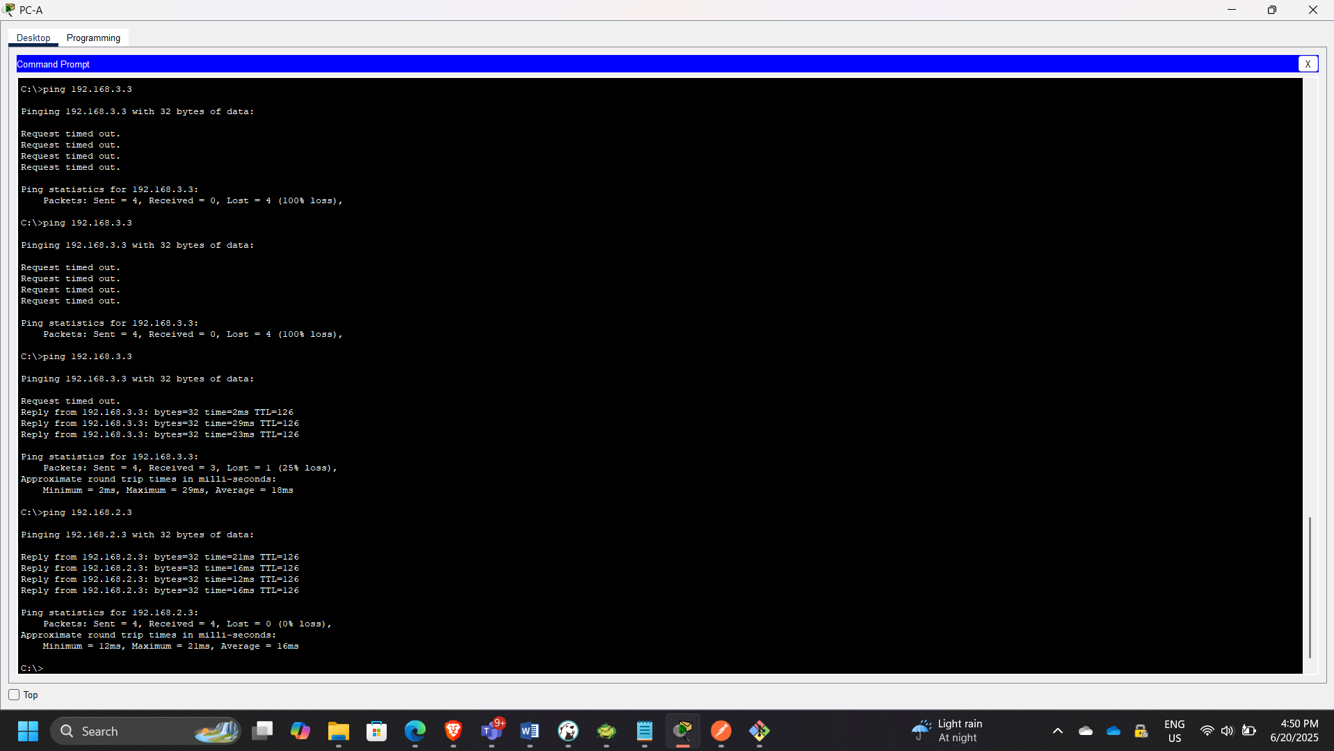 Uninteresting Traffic Test