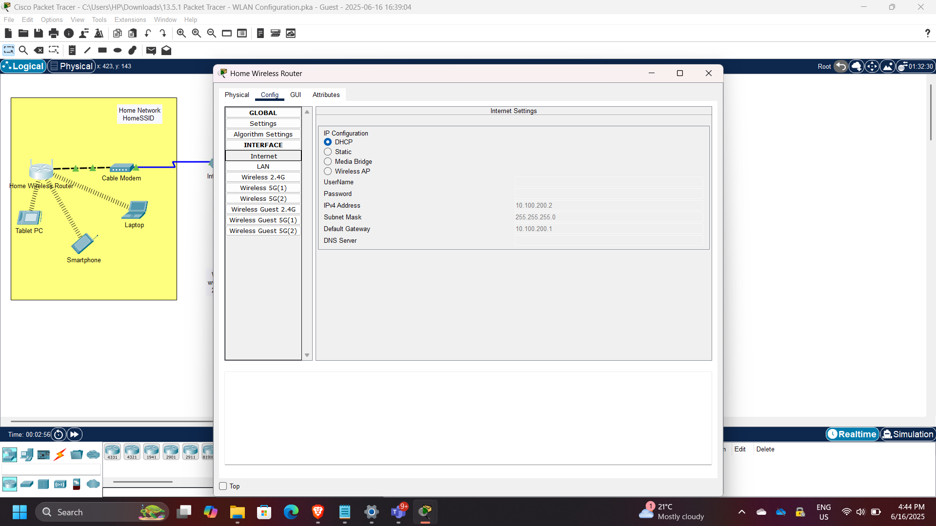 Router DHCP Configuration